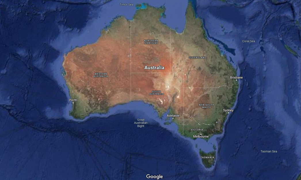 Map of Australia.